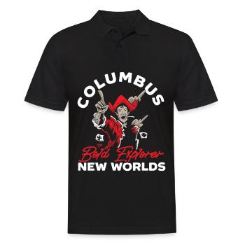 Kolumbus: Kühne Entdecker neuer Welten Kolumbus-Ta - Männer Poloshirt - Schwarz - Vorne - Kai (181cm)