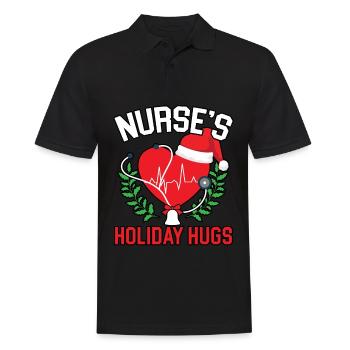Les vacances de l’infirmière étreignent Nursing Medi - Polo Homme - noir - Devant - Kai (181cm)