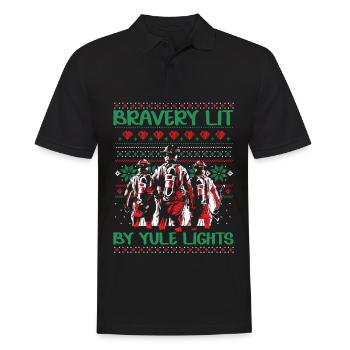 Valor lit by Christmas lights fire - Men's Polo Shirt - black - Front - Kai (181cm)