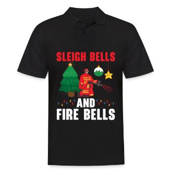 Schlittenglocken und Feuerglocken Brandbekämpfung - Männer Poloshirt - Schwarz - Vorne - Kai (181cm)