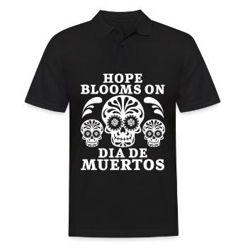 L’espoir s’épanouit sur Dia de Muertos - Polo Homme - noir - Devant - Kai (181cm)