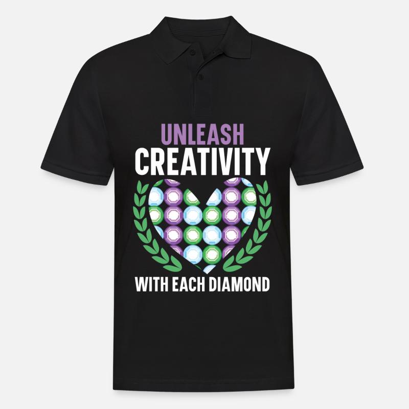 Diamantmalerei Handwerkszeug Diamantmaler - Männer Poloshirt - Schwarz