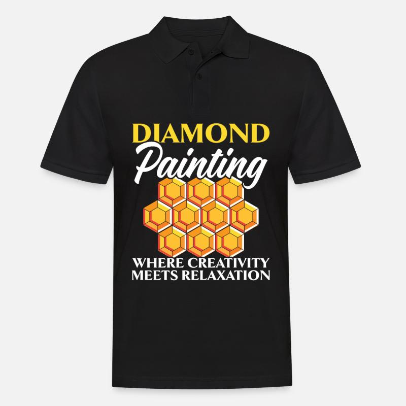 Diamond Painting Tools Diamond Painter - Men's Polo Shirt - black