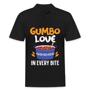 Gumbo Lovers Foodie Louisiane Manger Cuisine Cajun - Polo Homme - noir - Devant - Kai (181cm)