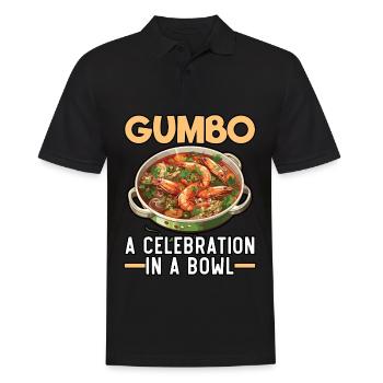 Gumbo Lovers Foodie Louisiane Manger Cuisine Cajun - Polo Homme - noir - Devant - Kai (181cm)