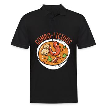 Gumbo Lovers Foodie Louisiane Manger Cuisine Cajun - Polo Homme - noir - Devant - Kai (181cm)