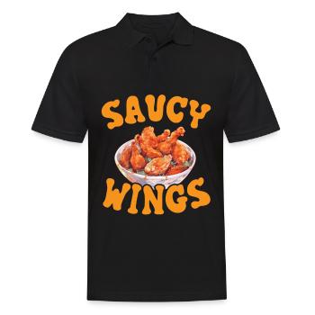 Buffalo Wings Foodie Cuisine Américaine Poulet - Polo Homme - noir - Devant - Kai (181cm)