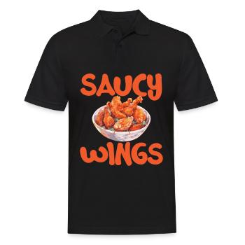 Buffalo Wings Foodie Cuisine Américaine Poulet - Polo Homme - noir - Devant - Kai (181cm)