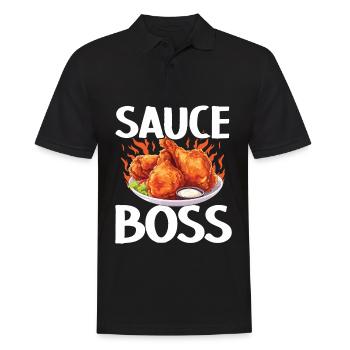 Buffalo Wings Foodie Cuisine Américaine Poulet - Polo Homme - noir - Devant - Kai (181cm)