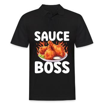 Buffalo Wings Foodie Cuisine Américaine Poulet - Polo Homme - noir - Devant - Kai (181cm)