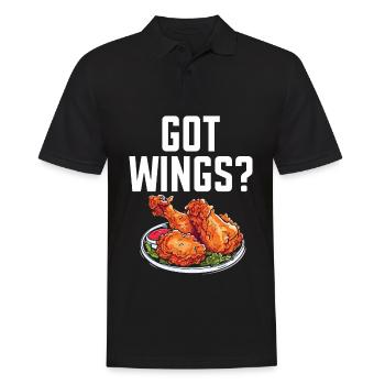 Buffalo Wings Foodie Cuisine Américaine Poulet - Polo Homme - noir - Devant - Kai (181cm)