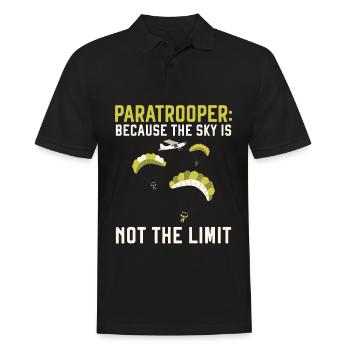 Fallschirmjäger Fallschirmspringen Fallschirmsprin - Männer Poloshirt - Schwarz - Vorne - Kai (181cm)