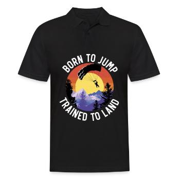 Fallschirmjäger Fallschirmspringen Fallschirmsprin - Männer Poloshirt - Schwarz - Vorne - Kai (181cm)