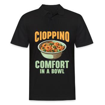 Cioppino Lover Foodie Nourriture Mer Américaine - Polo Homme - noir - Devant - Kai (181cm)