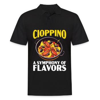 Cioppino Lover Foodie Nourriture Mer Américaine - Polo Homme - noir - Devant - Kai (181cm)