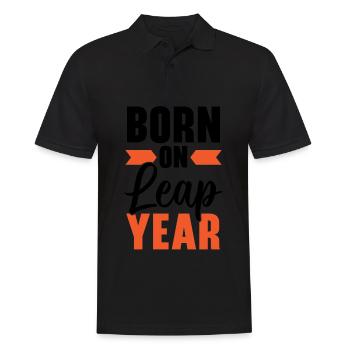 Happy Birthday Schaltjahr 29. Februar Schalttag - Männer Poloshirt - Schwarz - Vorne - Kai (181cm)