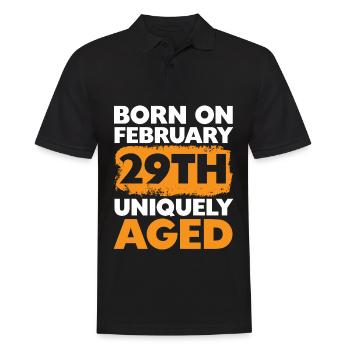 Happy Birthday Schaltjahr 29. Februar Schalttag - Männer Poloshirt - Schwarz - Vorne - Kai (181cm)