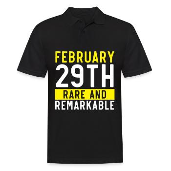 Happy Birthday Schaltjahr 29. Februar Schalttag - Männer Poloshirt - Schwarz - Vorne - Kai (181cm)
