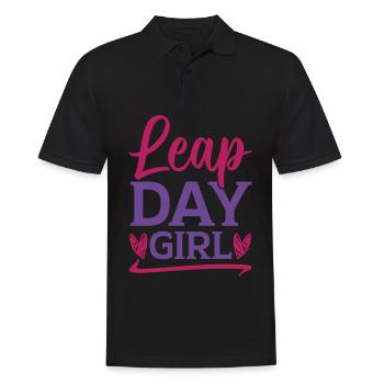 Happy Birthday Schaltjahr 29. Februar Schalttag - Männer Poloshirt - Schwarz - Vorne - Kai (181cm)