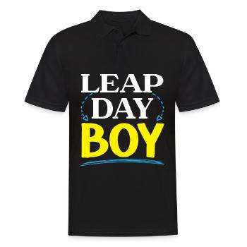 Happy Birthday Schaltjahr 29. Februar Schalttag - Männer Poloshirt - Schwarz - Vorne - Kai (181cm)