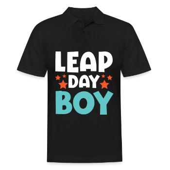 Happy Birthday Schaltjahr 29. Februar Schalttag - Männer Poloshirt - Schwarz - Vorne - Kai (181cm)
