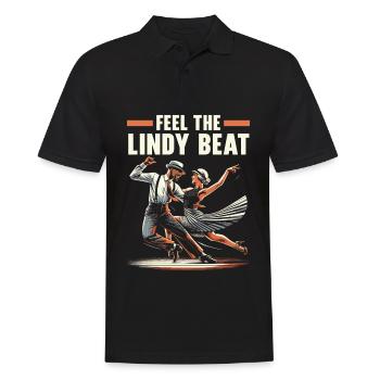 Lindy Hop Dancer Swinging Dancing Swing Dance - Men's Polo Shirt - black - Front - Kai (181cm)