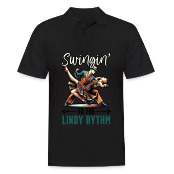 Lindy Hop Dancer Swinging Dancing Swing Dance - Men's Polo Shirt - black - Front - Kai (181cm)