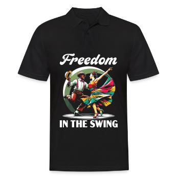 Lindy Hop Dancer Swinging Dancing Swing Dance - Men's Polo Shirt - black - Front - Kai (181cm)