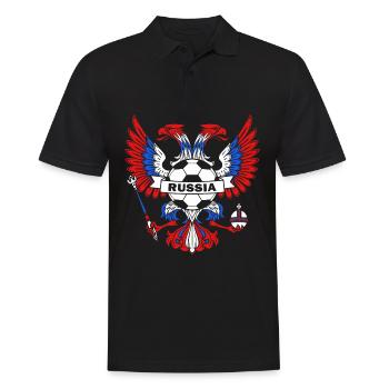 Russia flag Moscow Putin nation Russian - Men's Polo Shirt - black - Front - Kai (181cm)