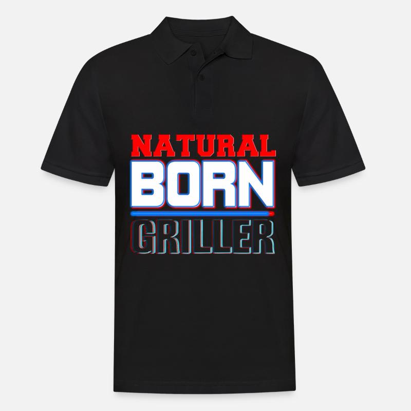 BBQ - Männer Poloshirt - Schwarz