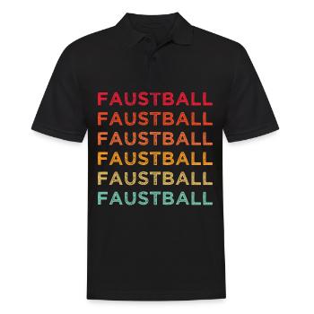 Faustball Fistball Faustballer - Männer Poloshirt - Schwarz - Vorne - Kai (181cm)