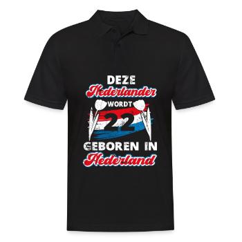 22 Birthday Dutch Holland 22 years Say - Men's Polo Shirt - black - Front - Kai (181cm)