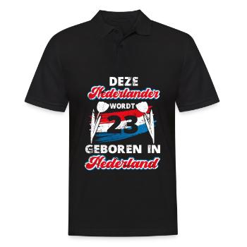 23 Birthday Dutch Holland 23 years Say - Men's Polo Shirt - black - Front - Kai (181cm)