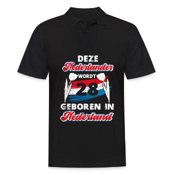 28 Geburtstag Dutch Holland 28 Jahre Say - Männer Poloshirt - Schwarz - Vorne - Kai (181cm)