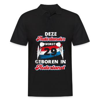 29 Birthday Dutch Holland 29 years Saying - Men's Polo Shirt - black - Front - Kai (181cm)