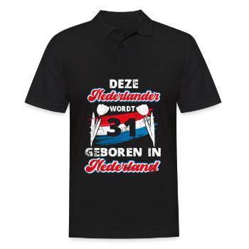 31 Geburtstag Niederlande Holland 31 Jahre Say - Männer Poloshirt - Schwarz - Vorne - Kai (181cm)