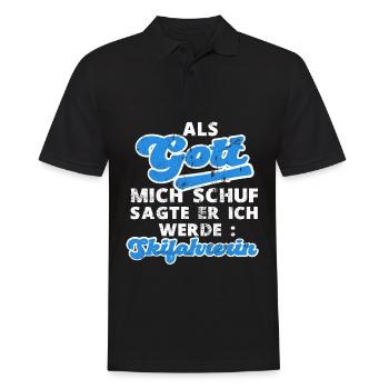 Skifahrerin Skifahrer Skifahren Ski Spruch - Männer Poloshirt - Schwarz - Vorne - Kai (181cm)