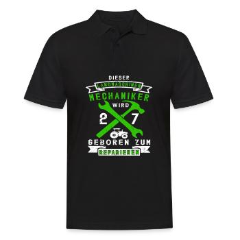 27 Geburtstag Landmaschinenmechaniker Spruch - Männer Poloshirt - Schwarz - Vorne - Kai (181cm)