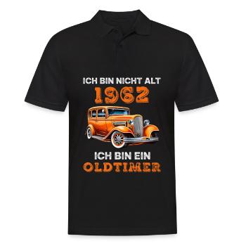1962 Vintage Oldtimer Auto Geburtstag Spruch - Männer Poloshirt - Schwarz - Vorne - Kai (181cm)
