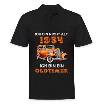 1964 Geburtstag Oldtimer Auto Spruch - Männer Poloshirt - Schwarz - Vorne - Kai (181cm)