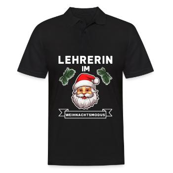 Lustiger Lehrerin Lehrer Weihnachten Beruf Spruch - Männer Poloshirt - Schwarz - Vorne - Kai (181cm)