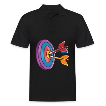 Tolles Dart Dartpfeil Darts Dartspieler Geschenk - Männer Poloshirt - Schwarz - Vorne - Kai (181cm)