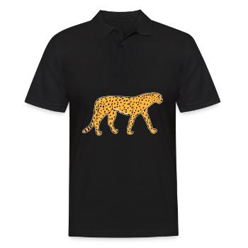 Guépard Jaguar Leopard Predator Animal Cadeau - Polo Homme - noir - Devant - Kai (181cm)