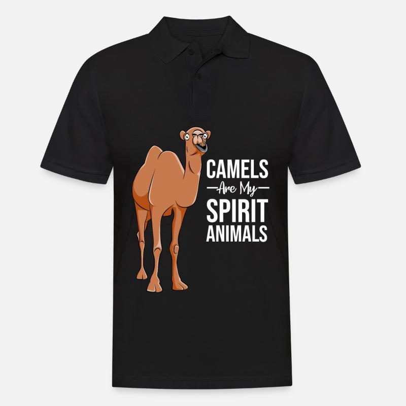 Kamel Kamele Tierliebe Liebhaber Geschenk - Männer Poloshirt - Schwarz