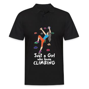 Klettern Kletterhalle Kletterer Bouldern Geschenk - Männer Poloshirt - Schwarz - Vorne - Kai (181cm)