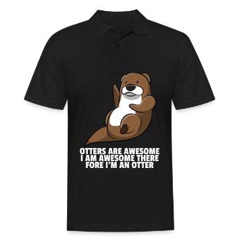 Loutre Aquarius Loutre Cadeau Loutre Nain - Polo Homme - noir - Devant - Kai (181cm)