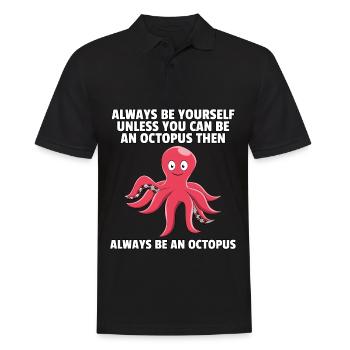 Octopus octopus squid octopus fish gift - Men's Polo Shirt - black - Front - Kai (181cm)