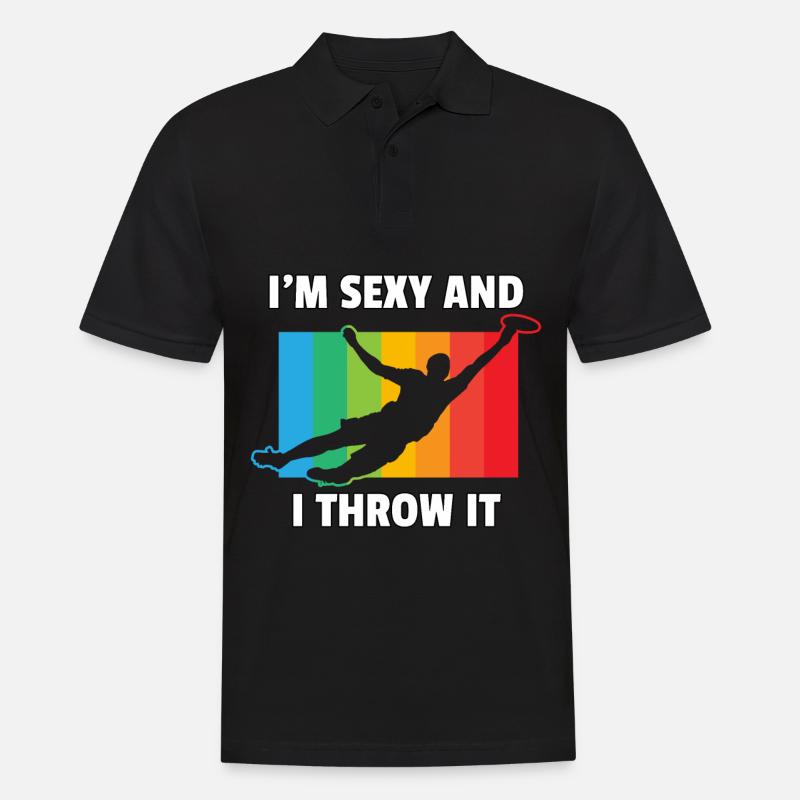 Ultimate Frisbee Flugscheibe Discgolf Geschenk - Männer Poloshirt - Schwarz