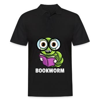 Book Reading Books Learning Bookish Gift - Men's Polo Shirt - black - Front - Kai (181cm)