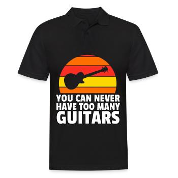 Musique Guitare Guitare Électrique Guitariste Musicien Cadeau - Polo Homme - noir - Devant - Kai (181cm)